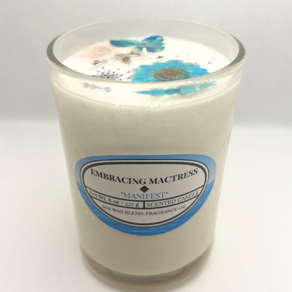 Manifest White Blessing Manifestation Intention Candle
