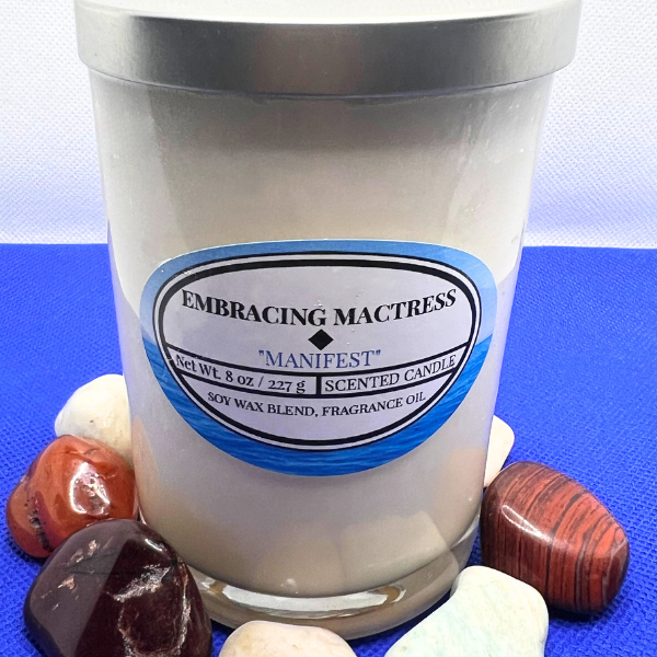 Manifest White Blessing Manifestation Intention Candle