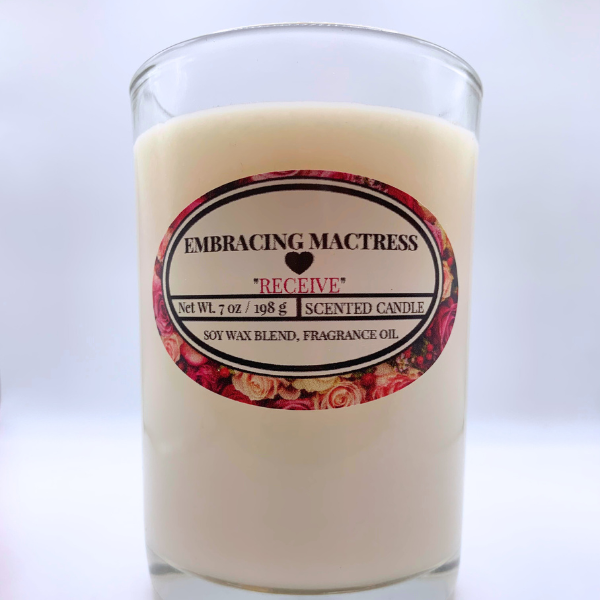 Receive Love & Passion White Blessing Manifestation Intention Candle