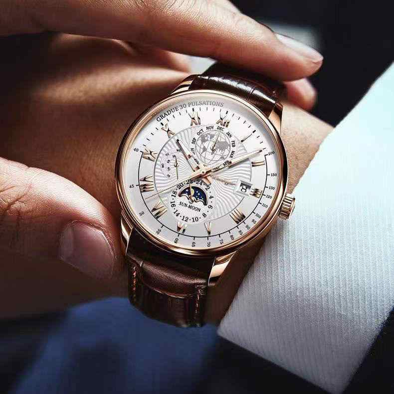POEDAGAR 908 Men's Watch – Luxury Fashion Quartz Wristwatch, Waterproof Luminous Sport Casual Watch