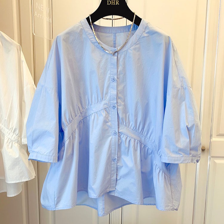 Women's 2025 Summer Doll Blouse – Trendy Ruffled Sleeve Crop Top  Casual Loose Fit Shirt – Cute Vintage Style 