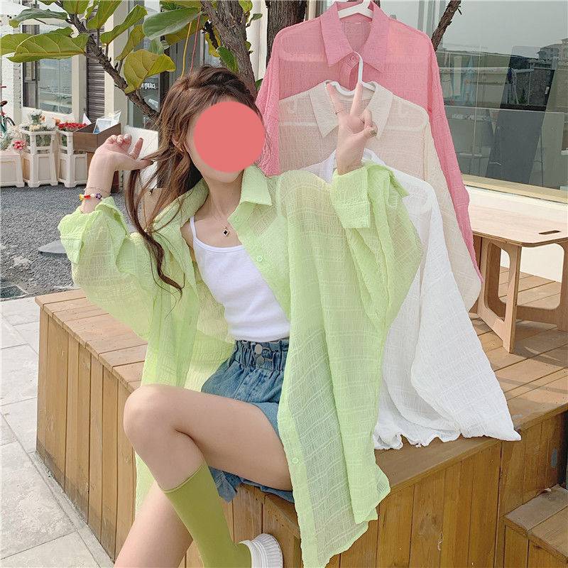 Women's UPF 50+ Sun Protection Cardigan - Lightweight Summer Cover-Up Blouse - Loose Fit Beach Shirt 