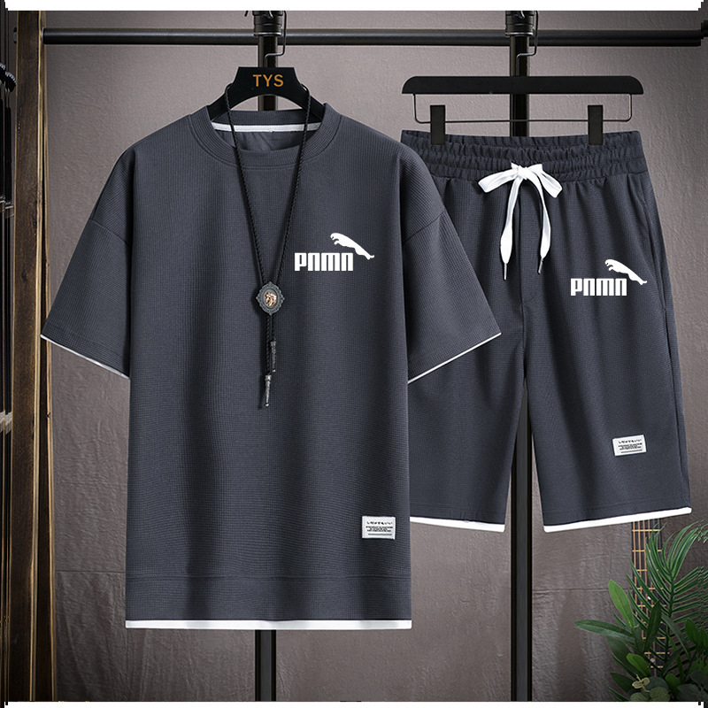 Black Casual T-Shirt and Shorts Set