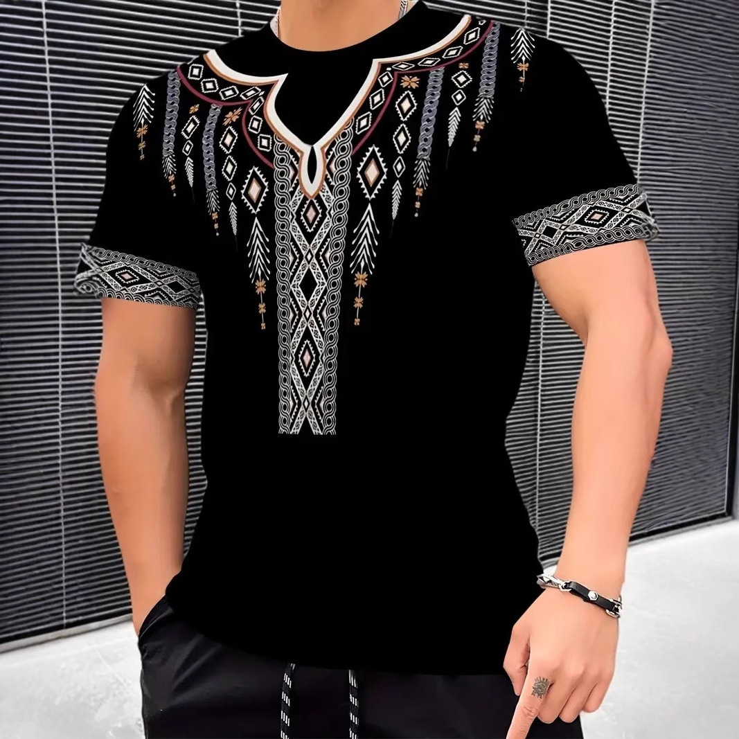 Men's Retro Tribal 3D Print T-Shirt 