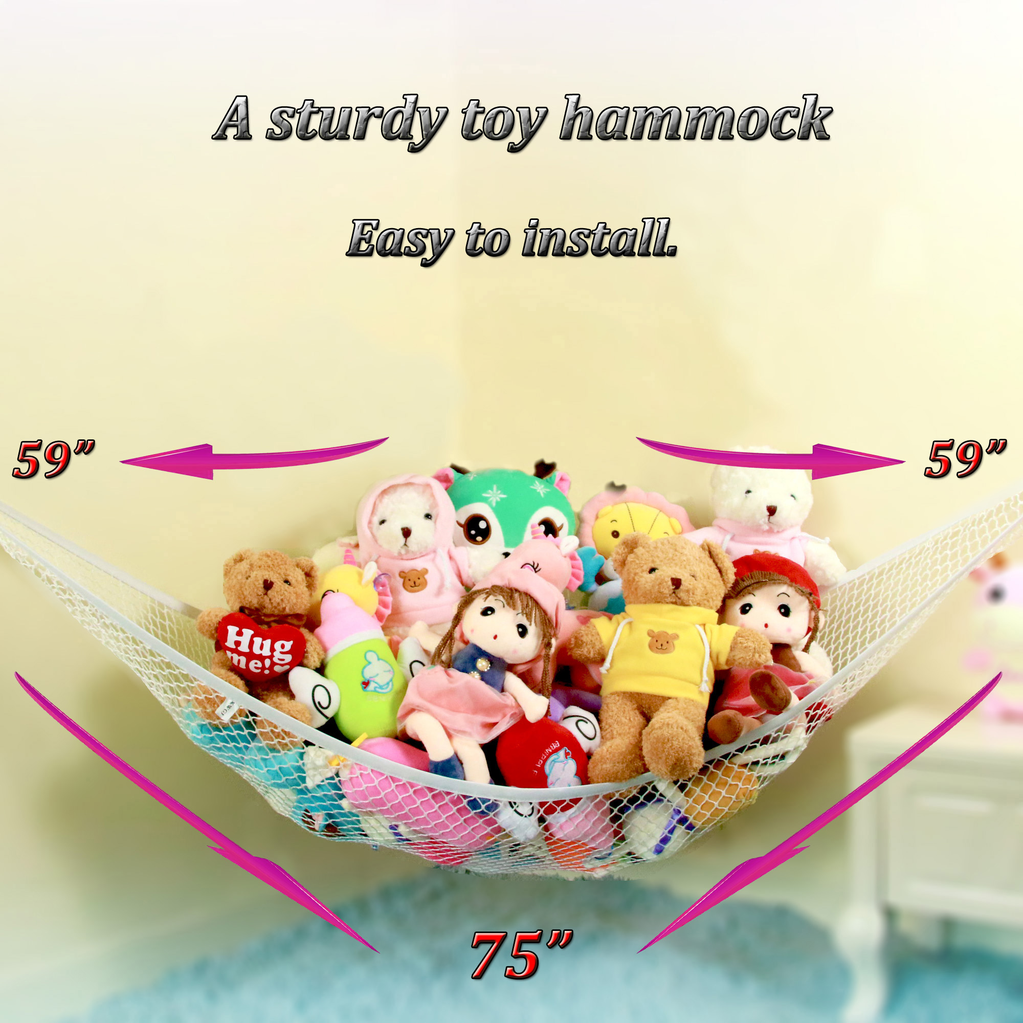 Jumbo Stuffed Animal Storage Net