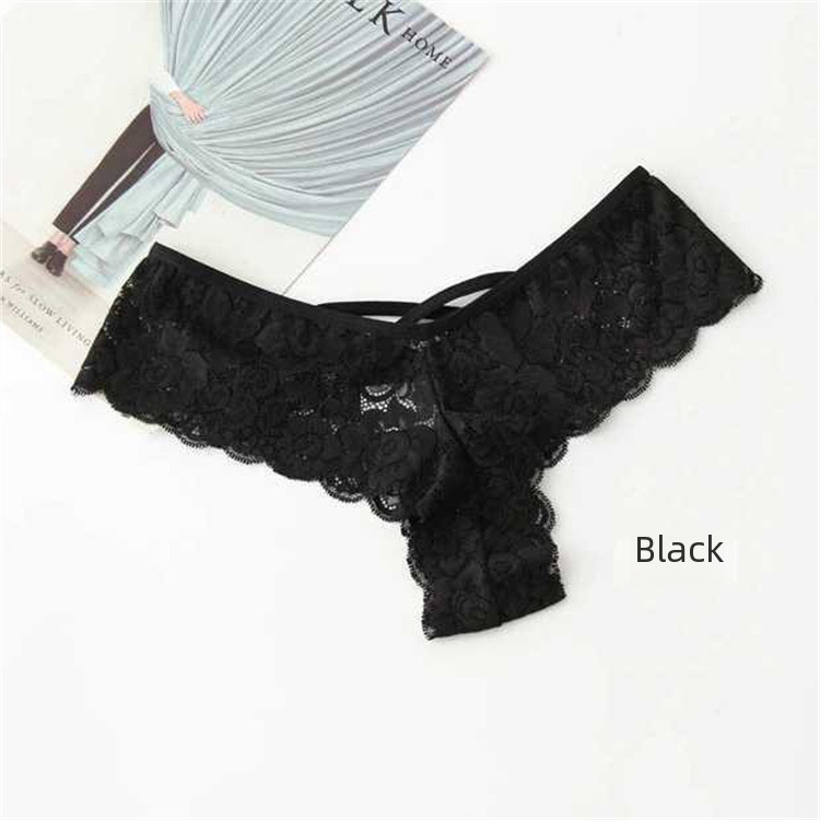 Women’s Sexy Low-Rise Seamless Thong – Lace Trim Comfort Underwear