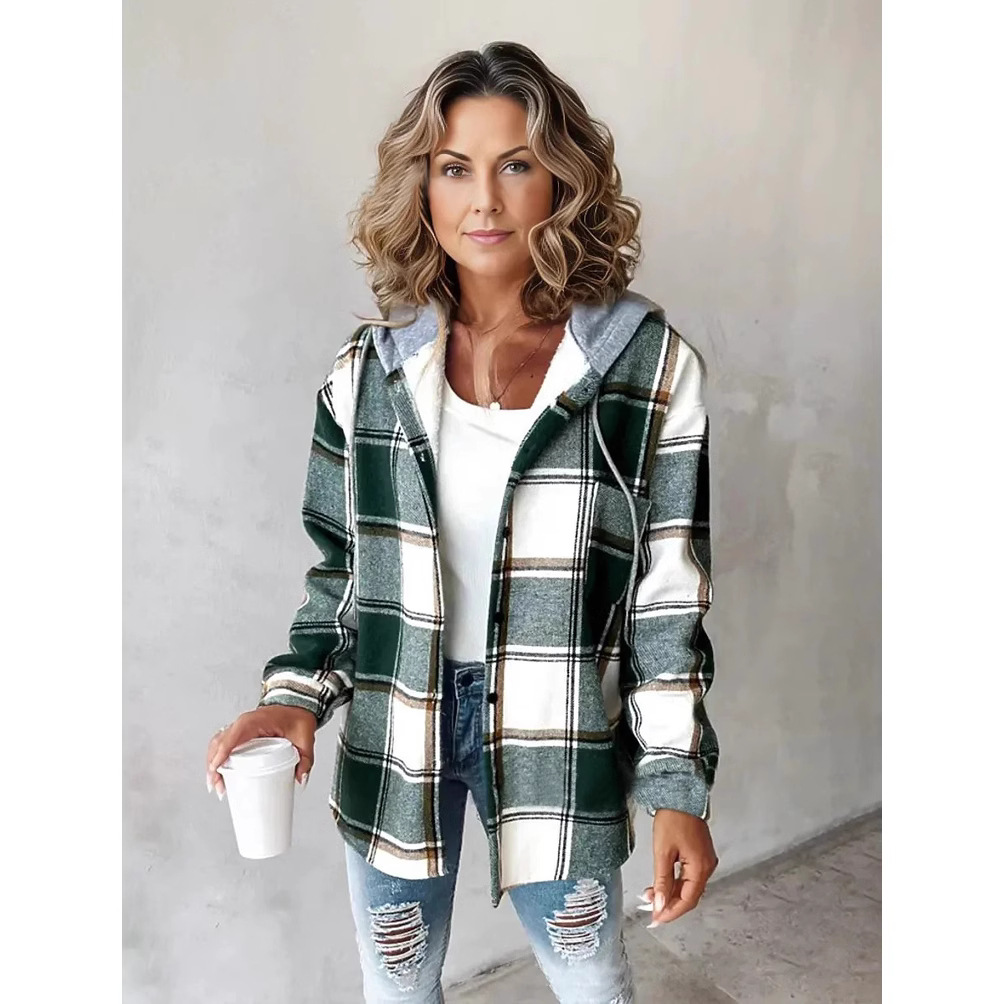 Women's Checkered Flannel Shirt