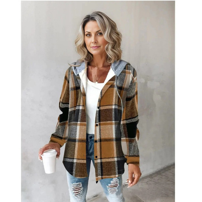 Women's Checkered Flannel Shirt