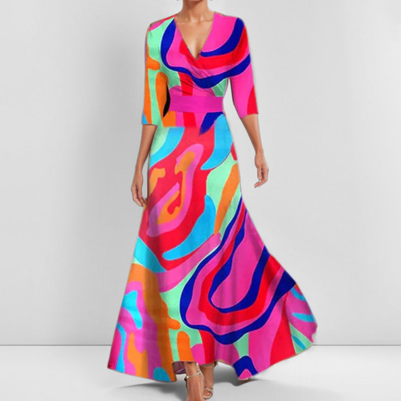 Women Colorful Maxi Dress