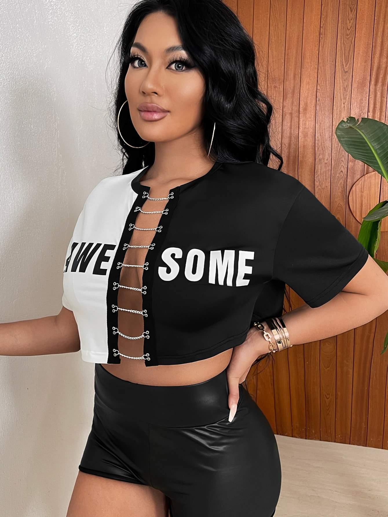 Awesome Black and White Crop Top