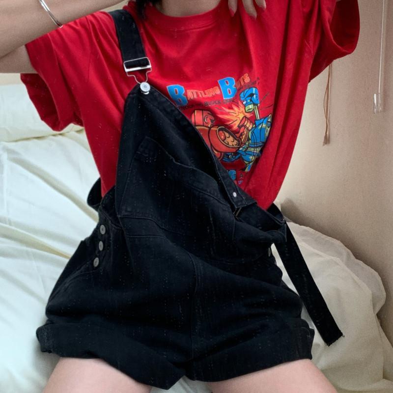 Strap Shorts For Women In Summer 2025 New Large Size Fat Mm Loose High Waist Versatile Age-reducing Wide-leg Casual Pants