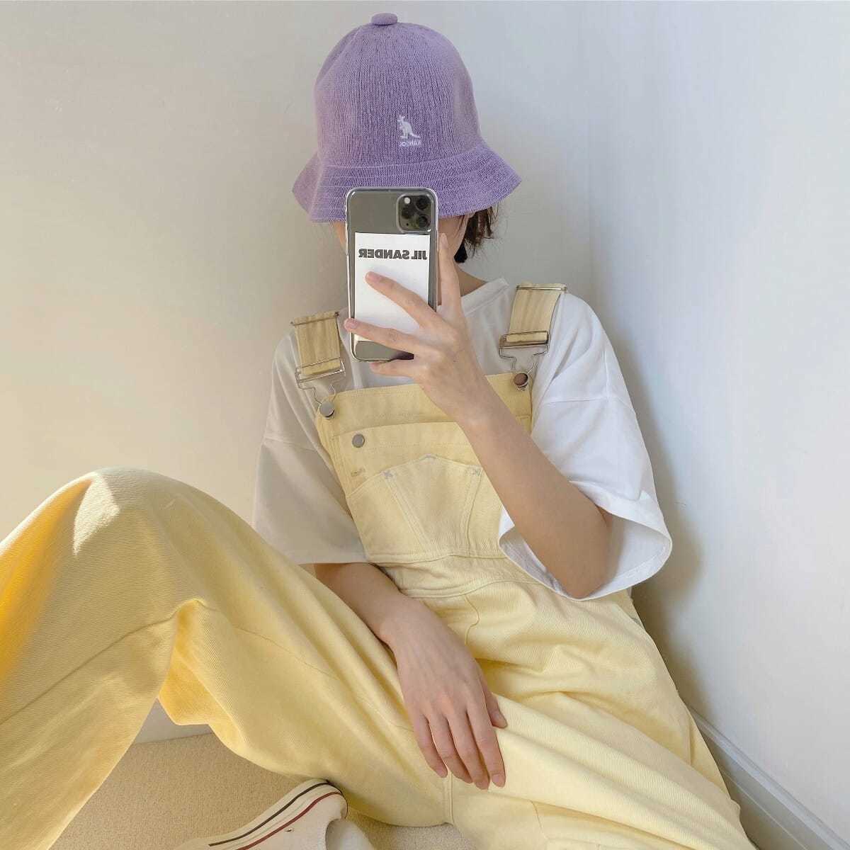 Attractive Cream Yellow Age-reducing Slimming Straight Leg Wide-leg Trousers Loose Denim Overalls Women's Summer New Arrival