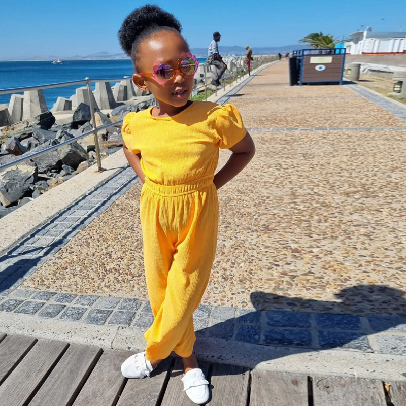 Girls Summer New Style Jumpsuit Puff Sleeve Short Sleeve Waist Wide Leg Pants Ins Style