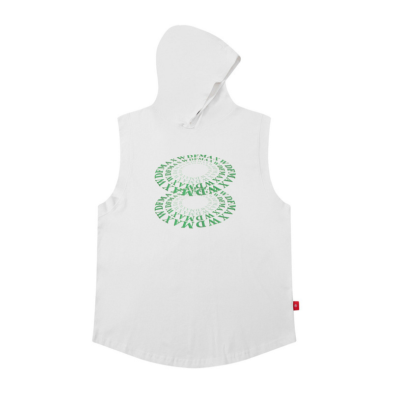 American Street Retro Men's Hooded Ves Spring And Summer New Ins Hip-hop Fashion Brand Sleeveless T-shirt For Men