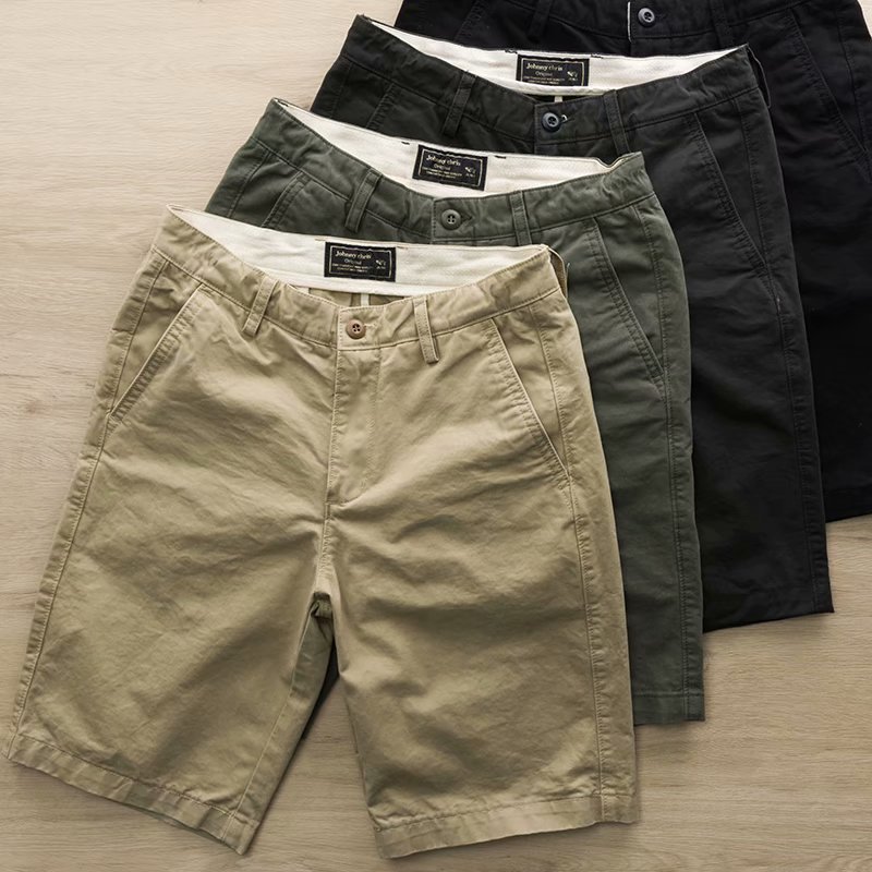 New Men's Casual Shorts Solid Color All-match Five-point Pants