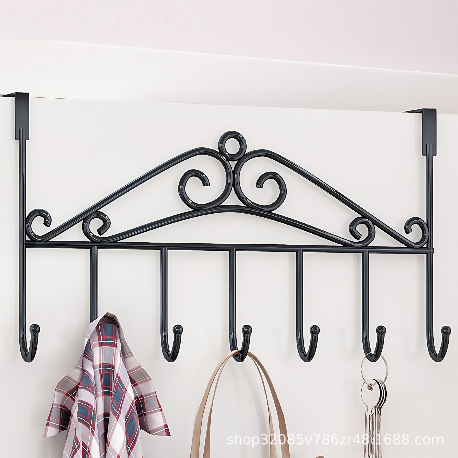 Punch-Free Door Hook Storage Rack Wall Hanger Bathroom Entrance Clothes Hanger Storage Hook