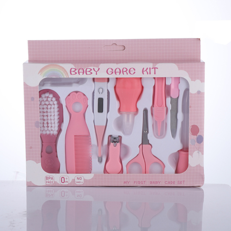 Baby Brush Comb Nasal Aspirator Set Thermometer Tool Care Ten-piece Set