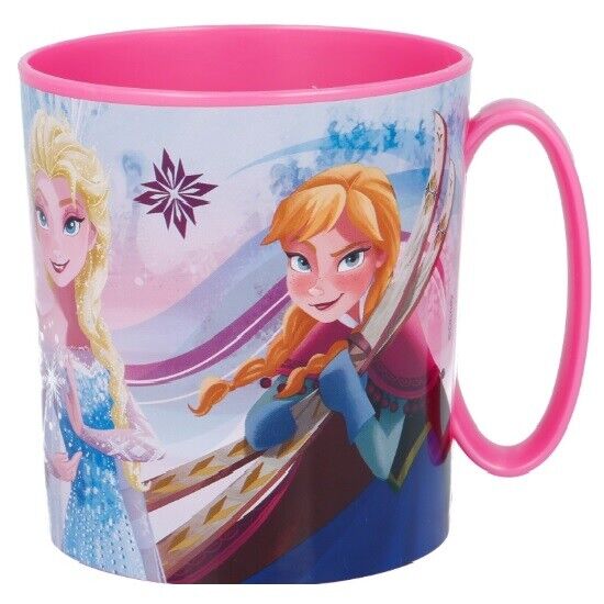 Kids Character Mugs 390ML Drinking Re-Usable Plastic Cup Microwave Safe 