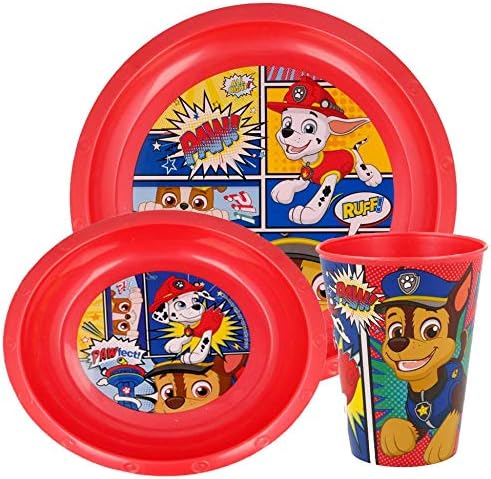 Your Favourite Cartoon Character 3pc Breakfast and dinner Set Inc Plate, Tumbler, Bowl, re-usable Plastic
