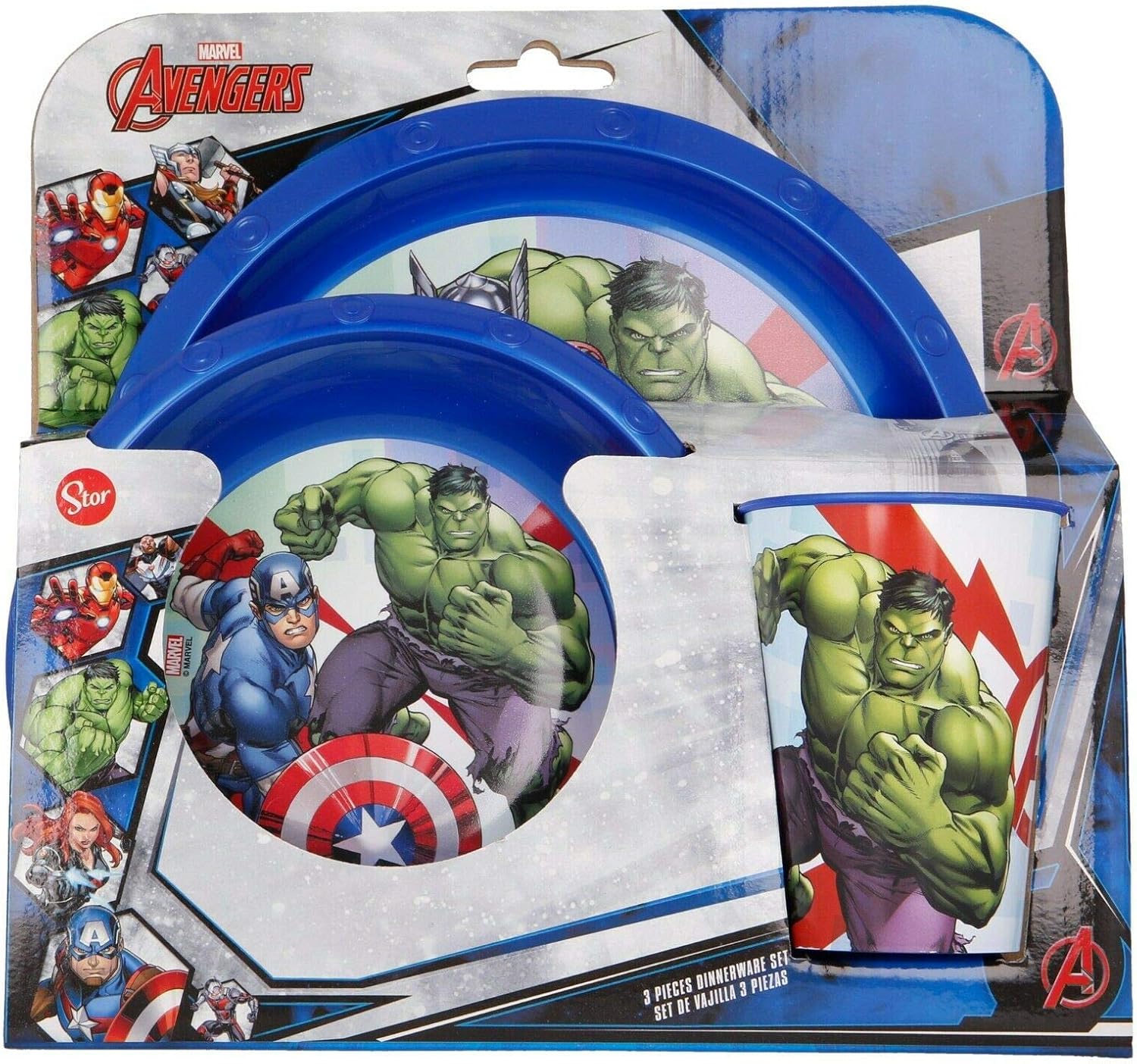 Your Favourite Cartoon Character 3pc Breakfast and dinner Set Inc Plate, Tumbler, Bowl, re-usable Plastic 