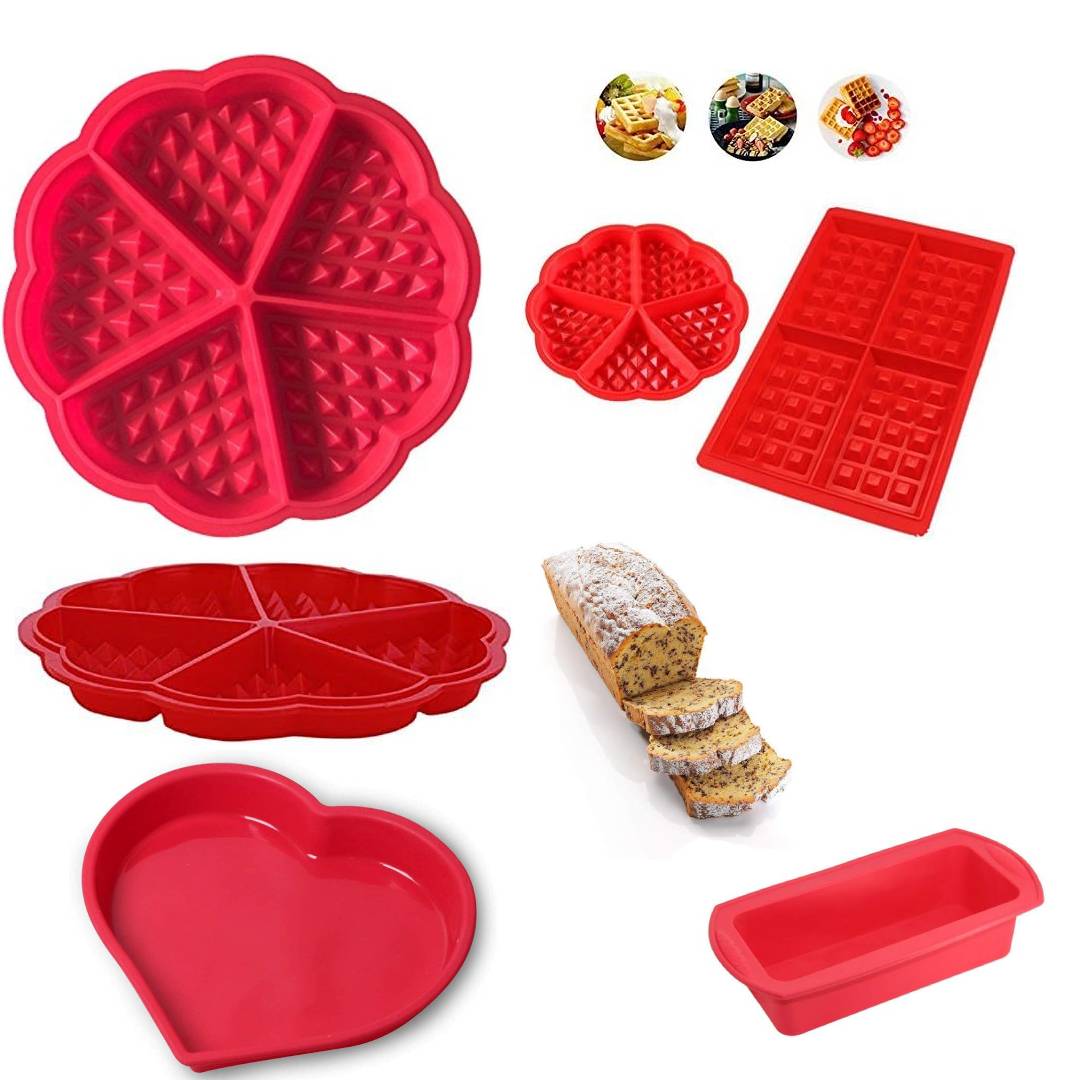 Silicone Baking products for waffles,pancakes, loaf, cupcakes, heart shape