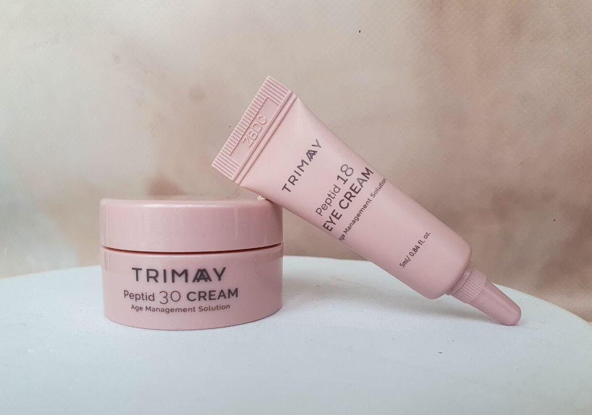 Набір мініатюр Trimay антивіковий  крем з пептидами 10 мл + крем для повік 5 мл