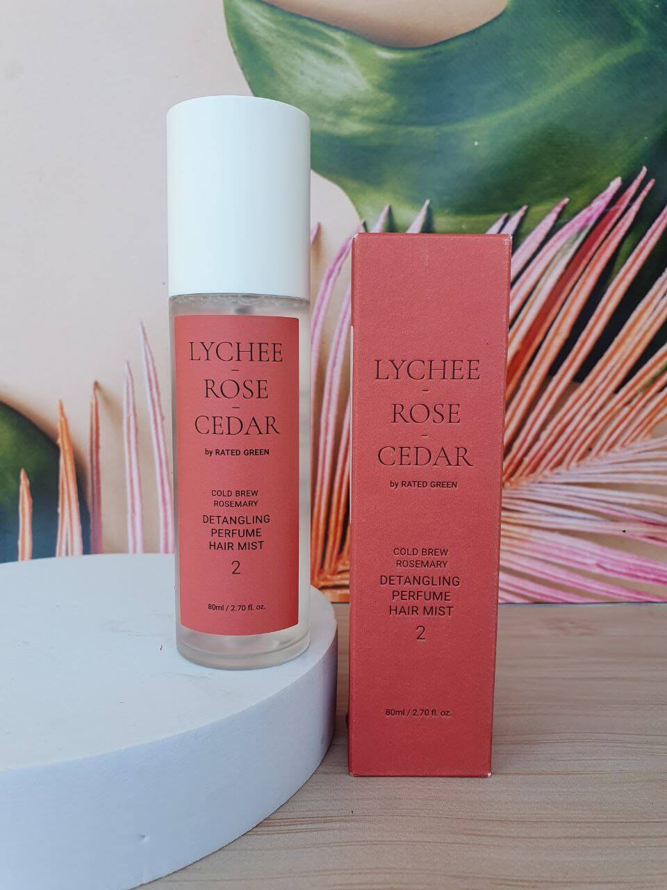 Парфумований міст для волосся Rated green Detangling Perfume Hair Mist 2 lychee-rose-cedar 80 мл