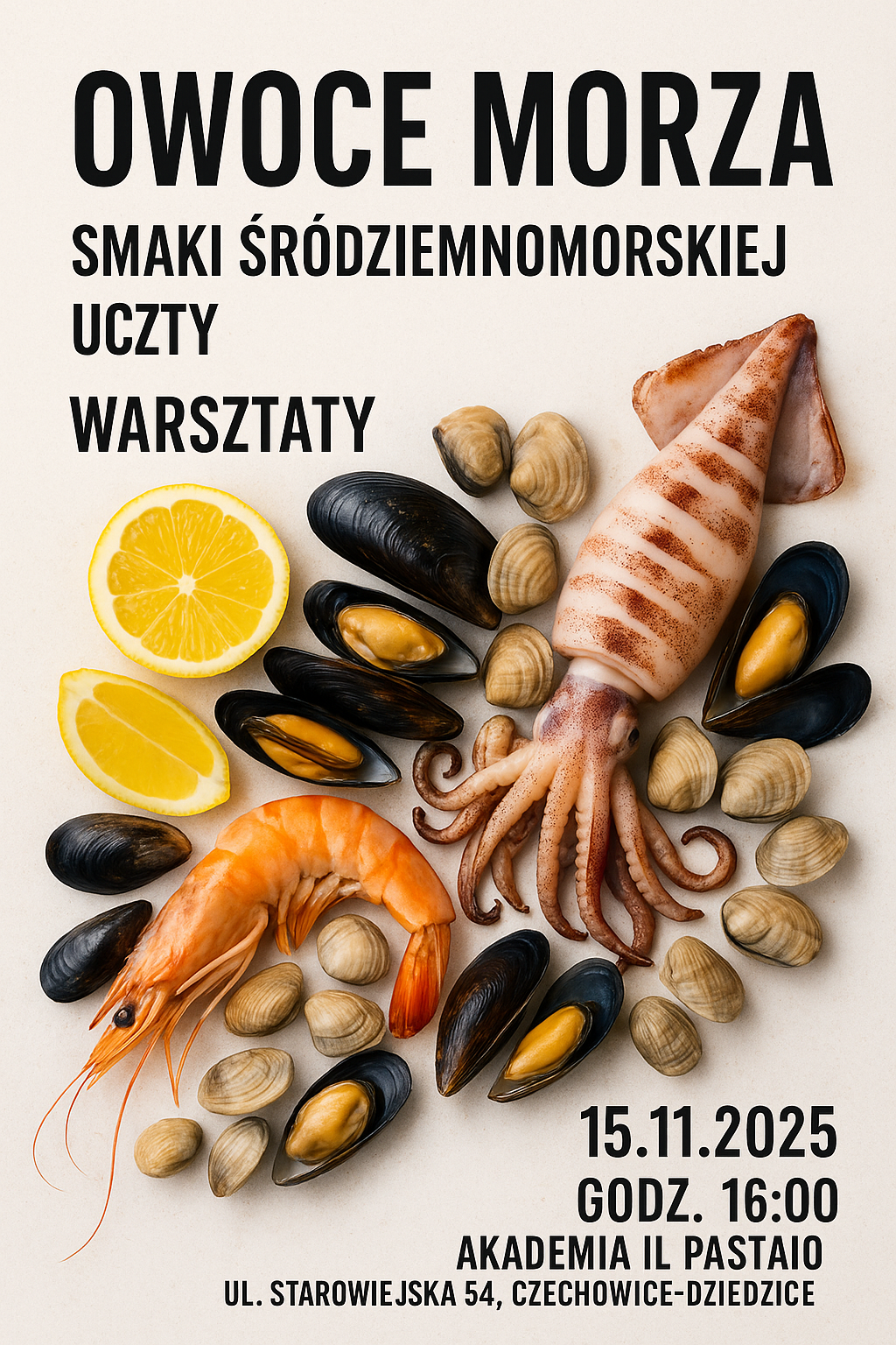 15.11.2025 16:00 - OWOCE MORZA, SMAKI ŚRÓDZIEMNOMORSKIEJ UCZTY