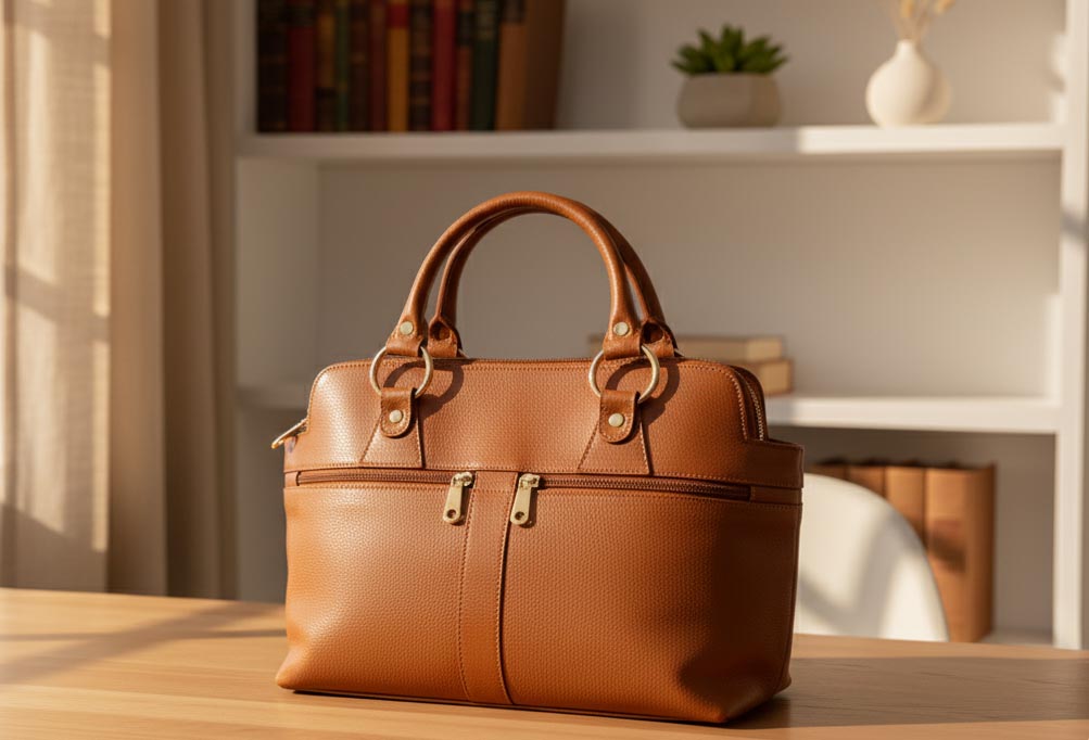 Sac Cabas en cuir marron