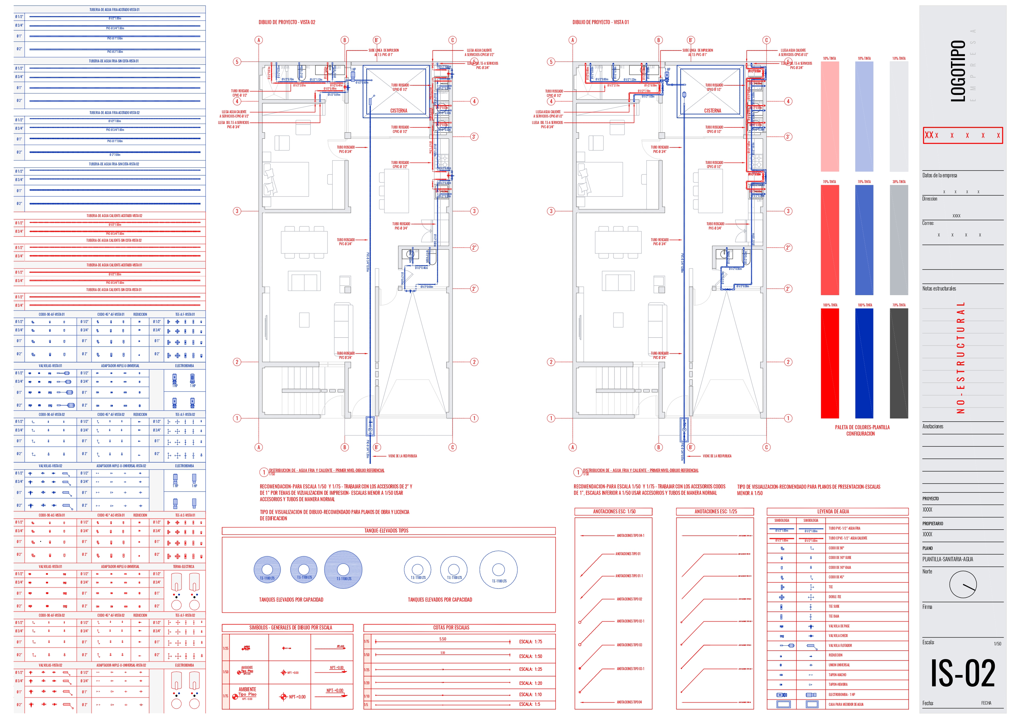 PLANTILLA HIDROSANITARIA