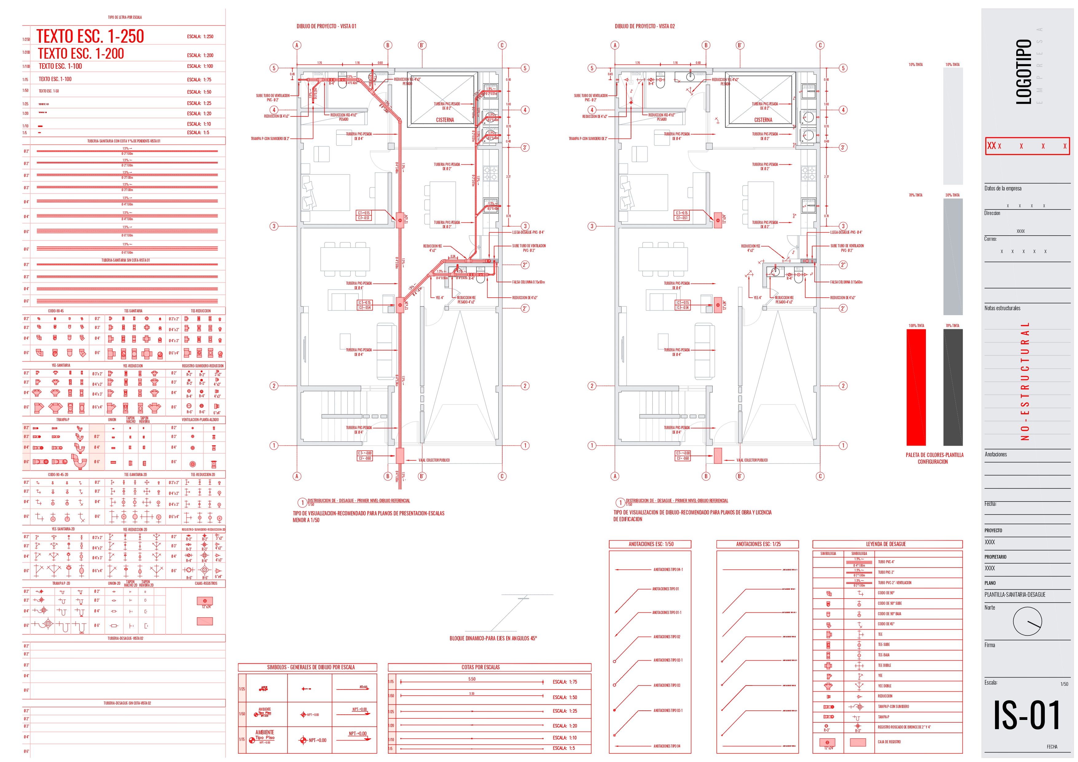 PLANTILLA HIDROSANITARIA