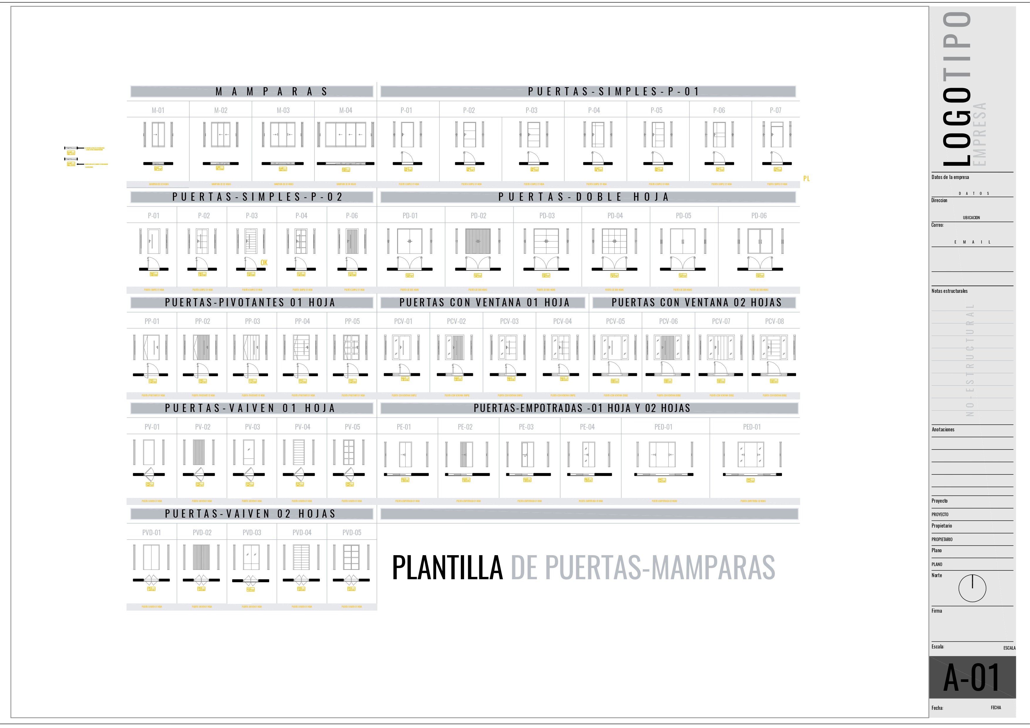 PLANTILLA PUERTAS Y VENTANAS