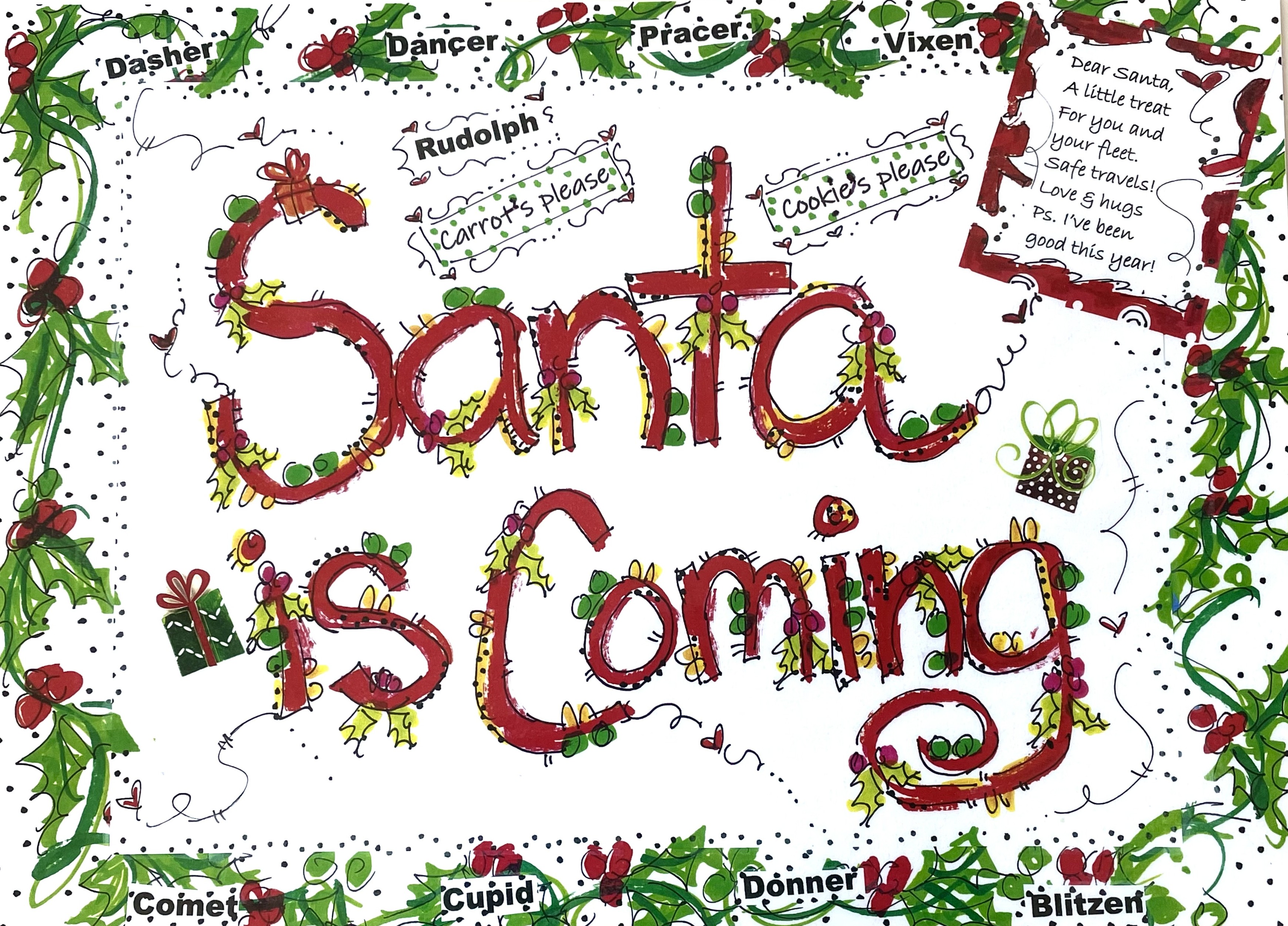 Cookies, milk and carrots please