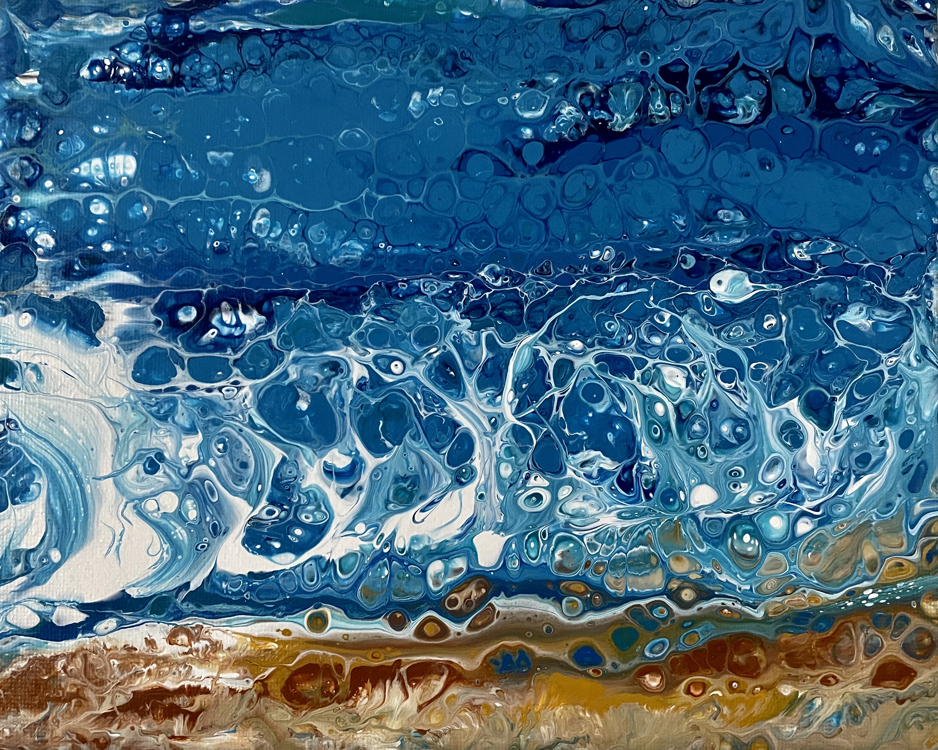 Original Abstract Ocean-Inspired 