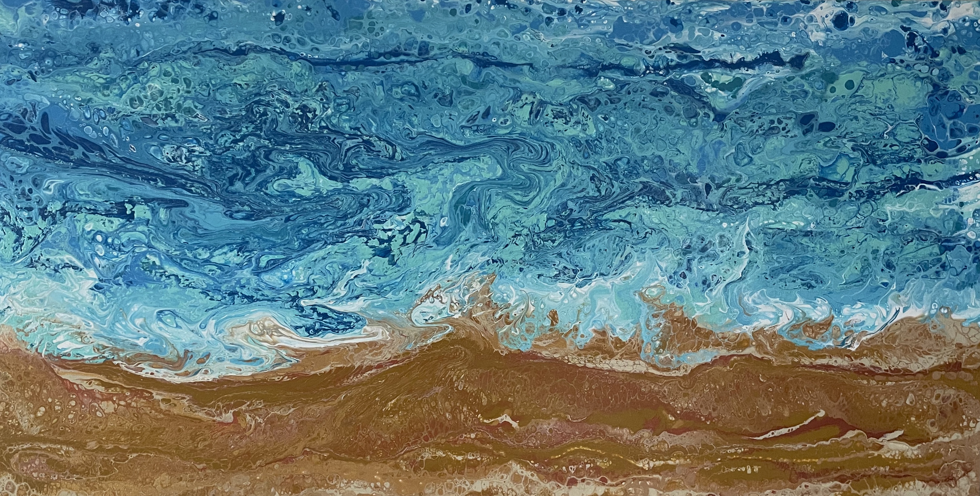 Abstract Ocean Wave Painting