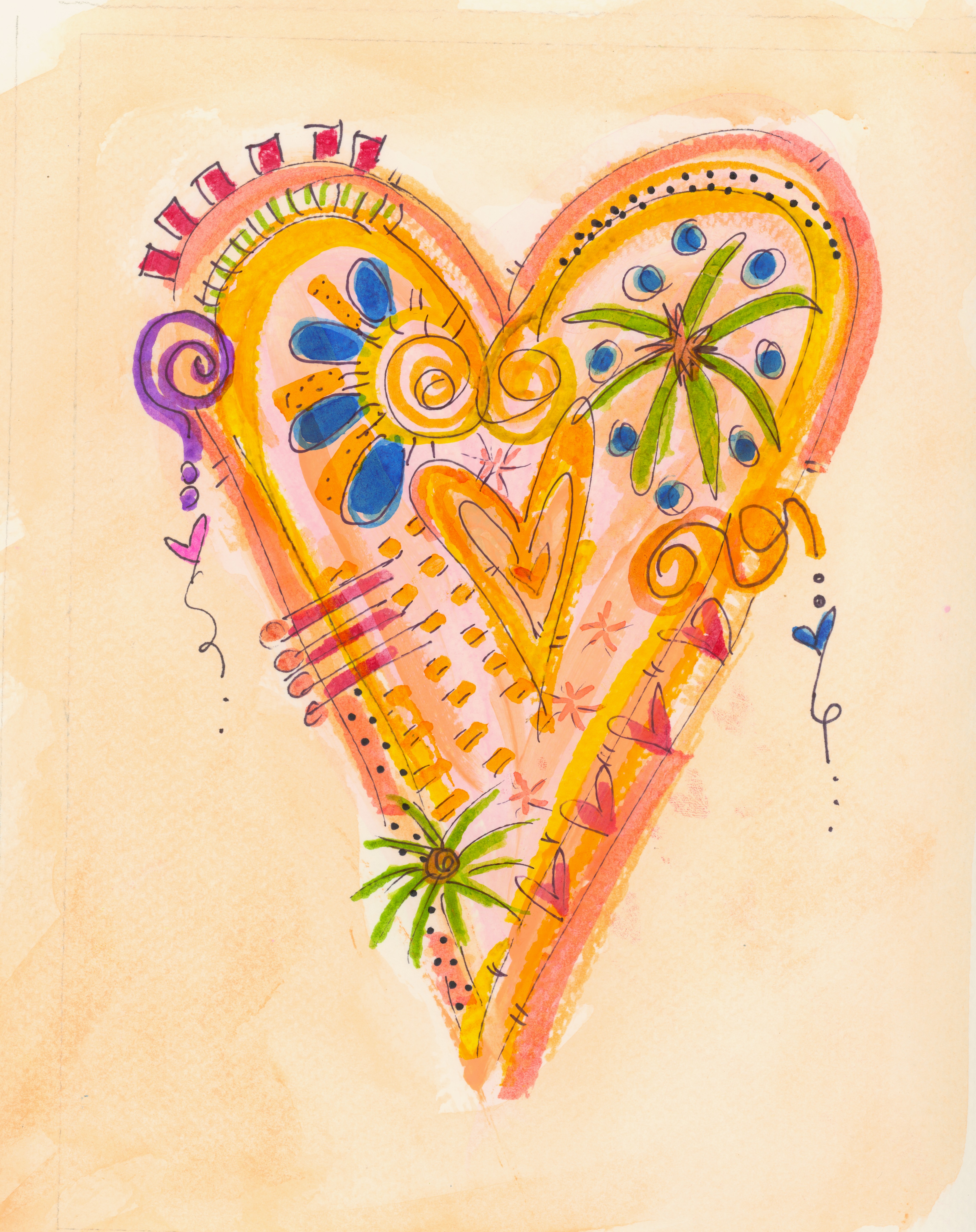 Peaches and Cream Heart