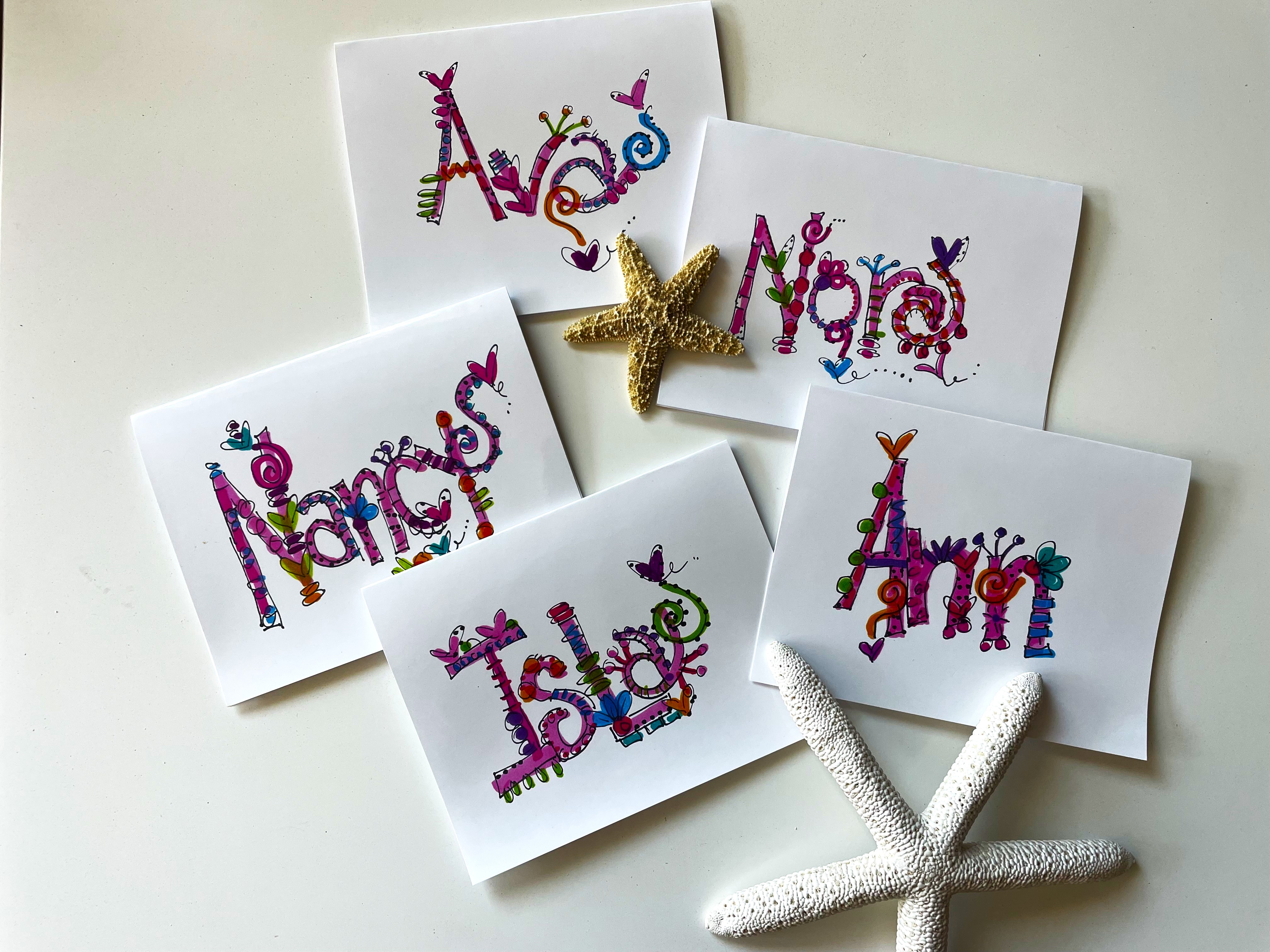 Personalized Name Cards