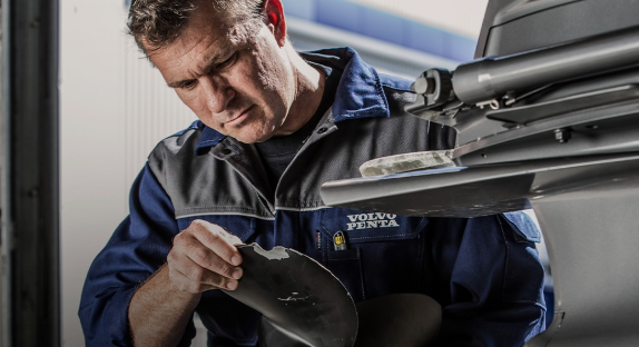 Revisão de Funcionamento Rabetas Volvo Penta (single prop)