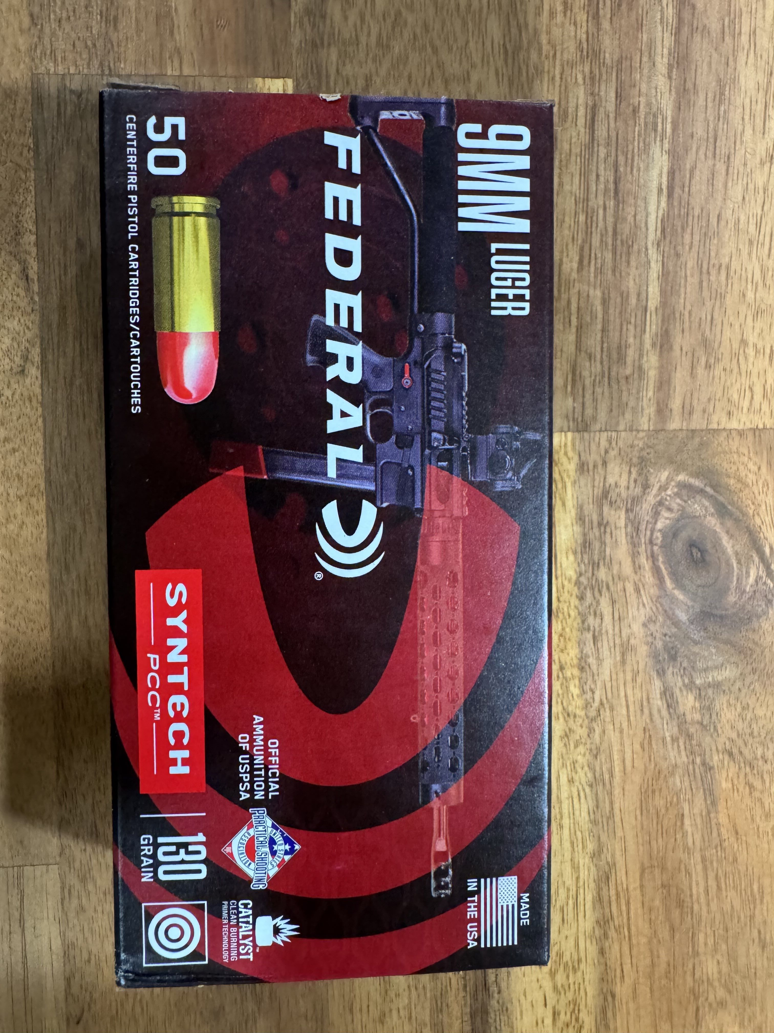 Federal Syntech PCC 9mm Luger Ammunition 130 Grain Total Synthetic Jacket