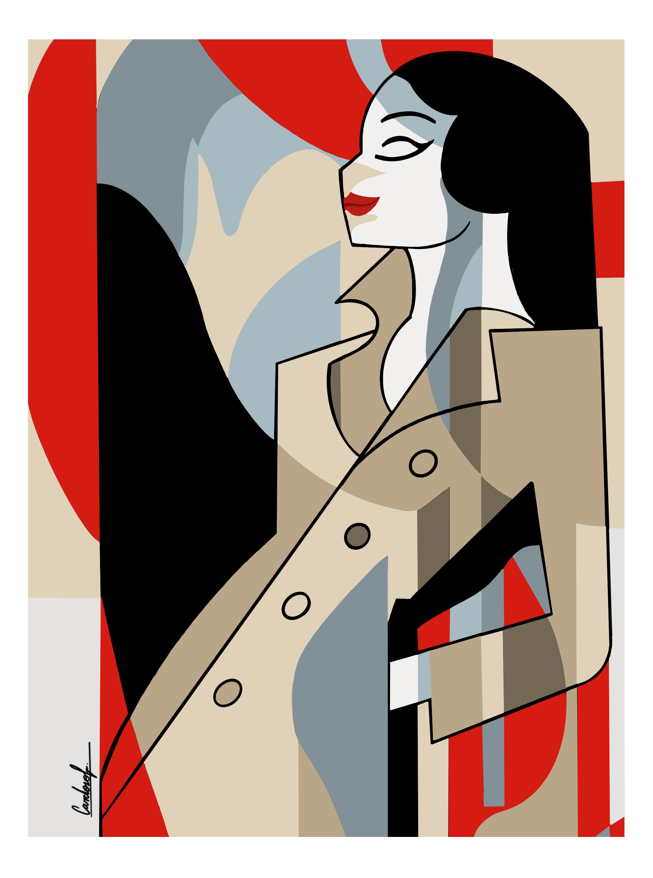 "The Deco Muse" Print