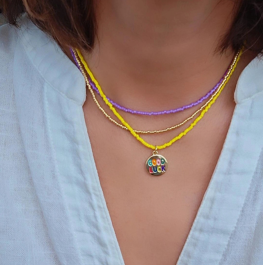 Collar de la suerte multicolor♡