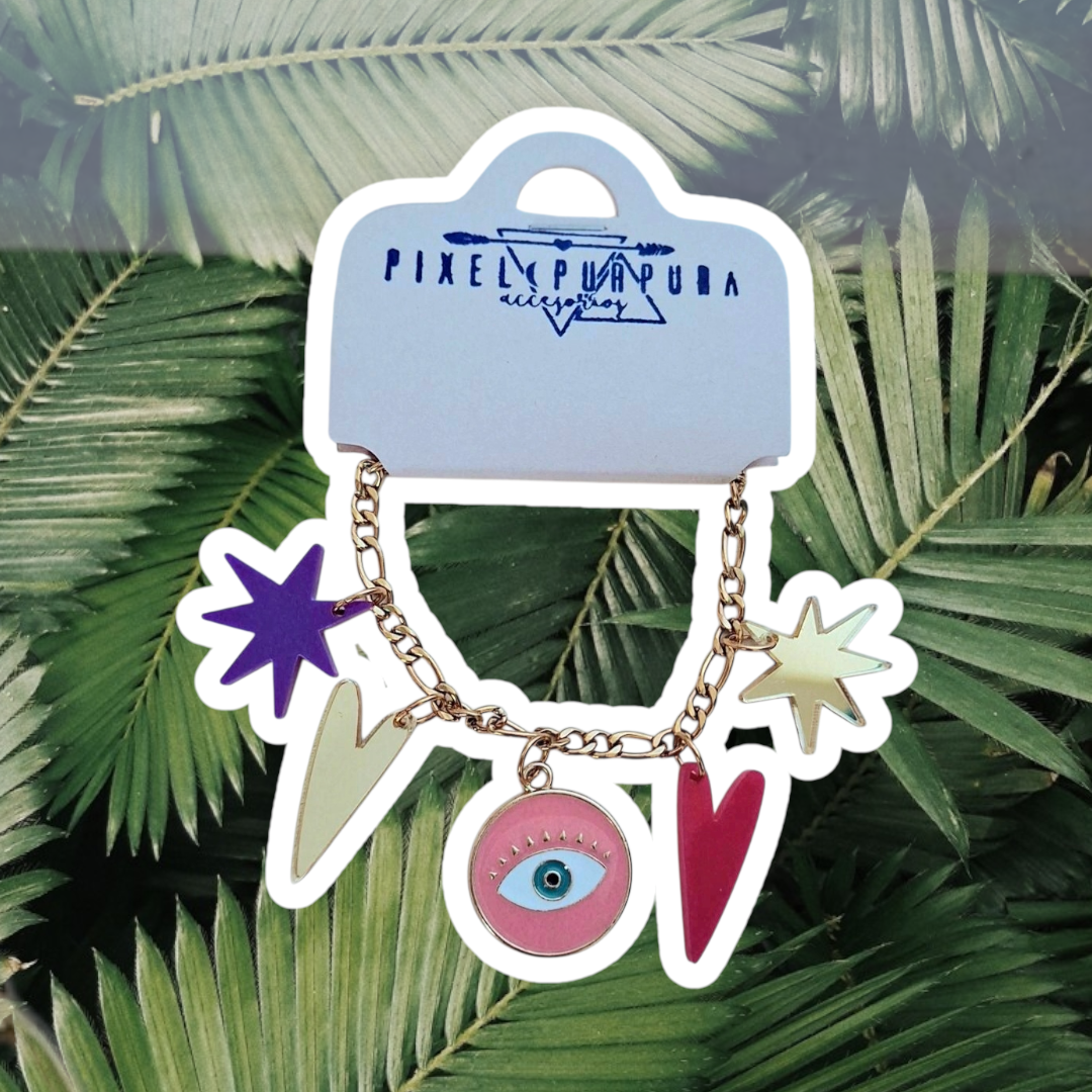 Pulsera charms ojo protector★