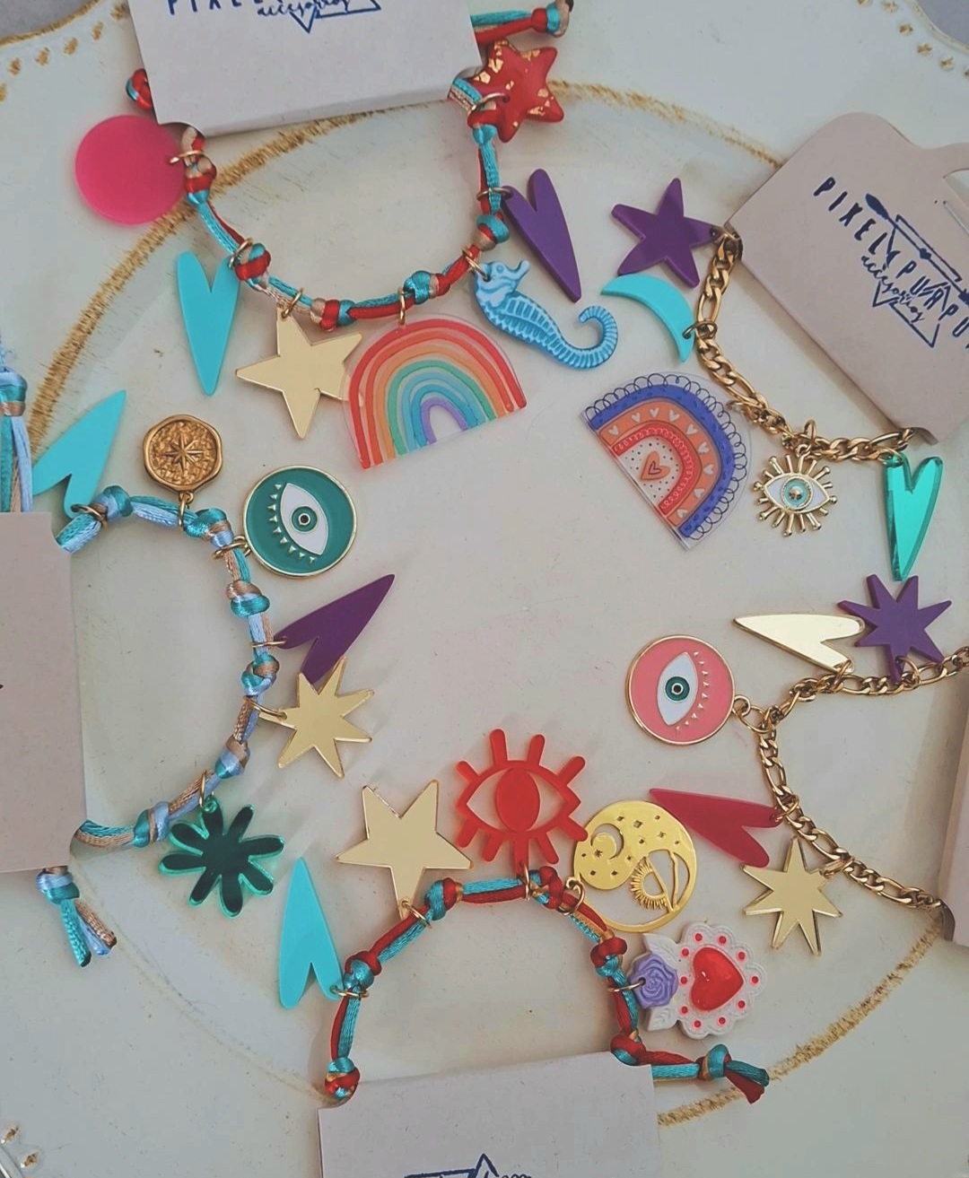 Pulsera charms ojo protector★