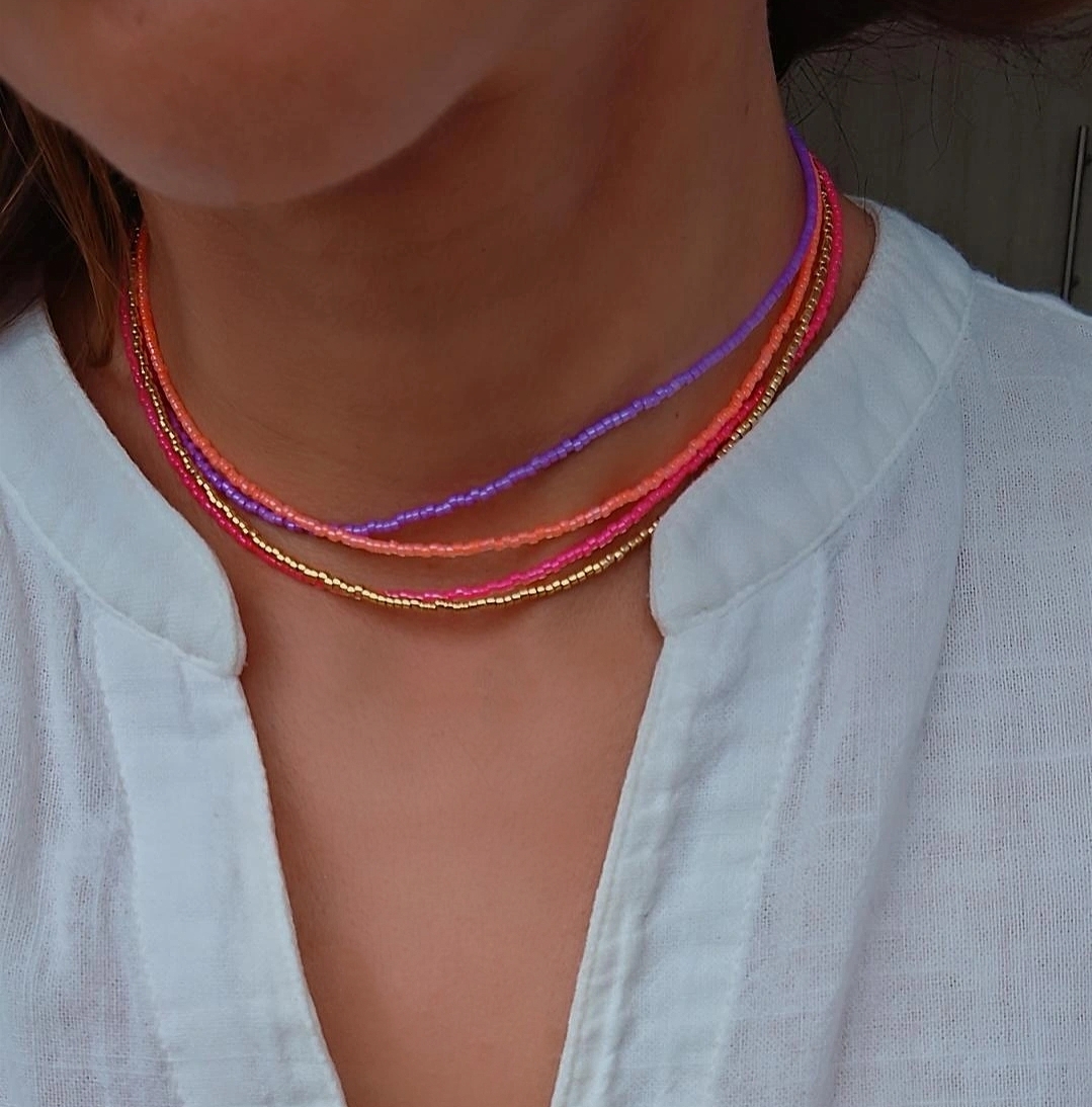 Collar de la suerte multicolor♡