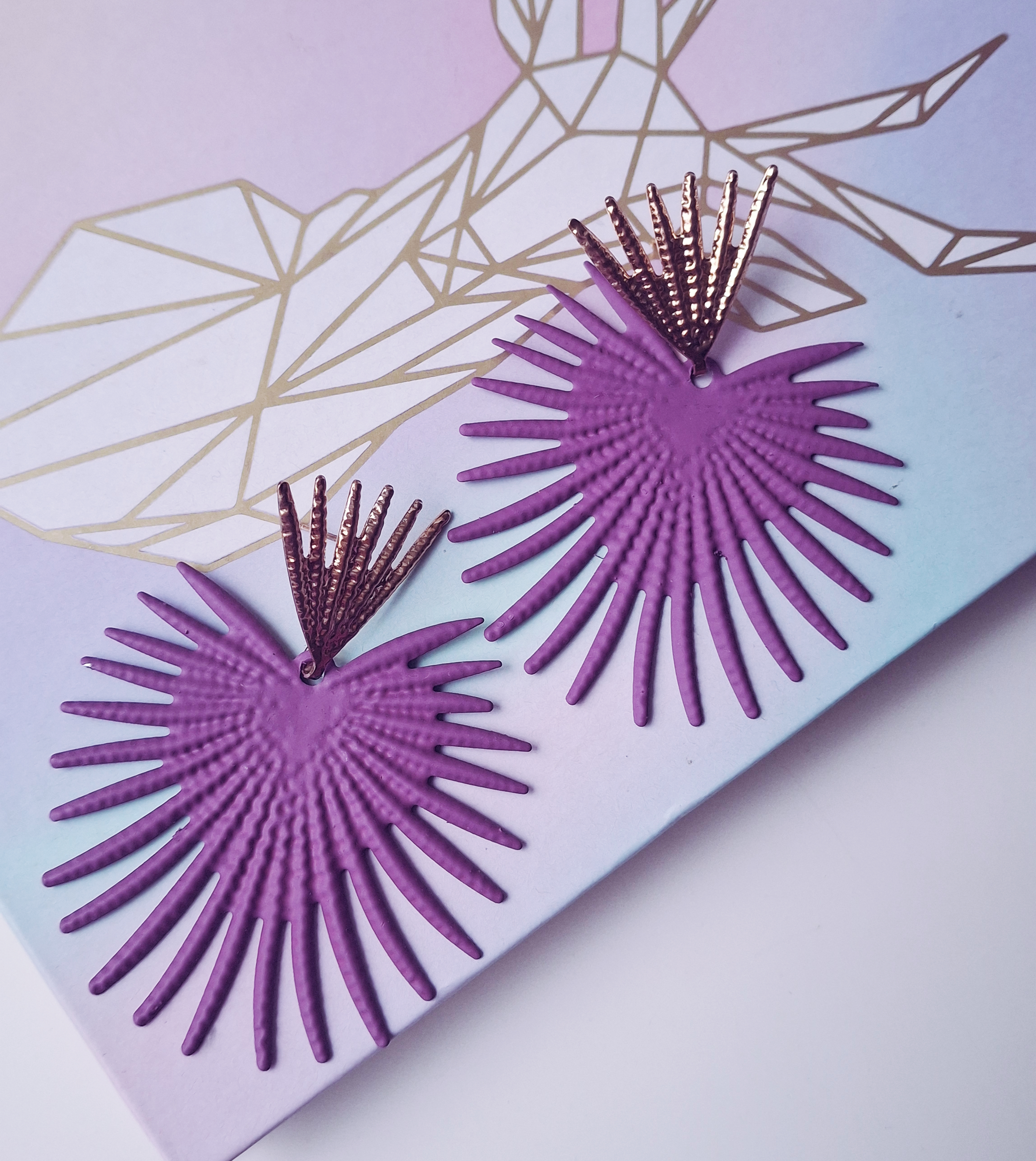 Pendientes  en forma de estrella en varios tonos ☆