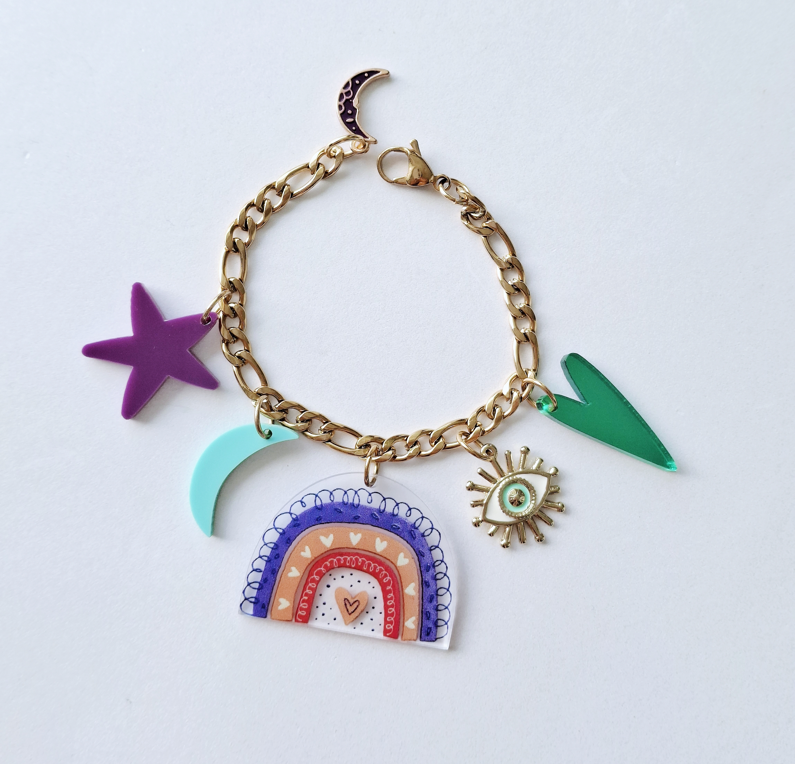 Pulsera arcoiris de la suerte♡