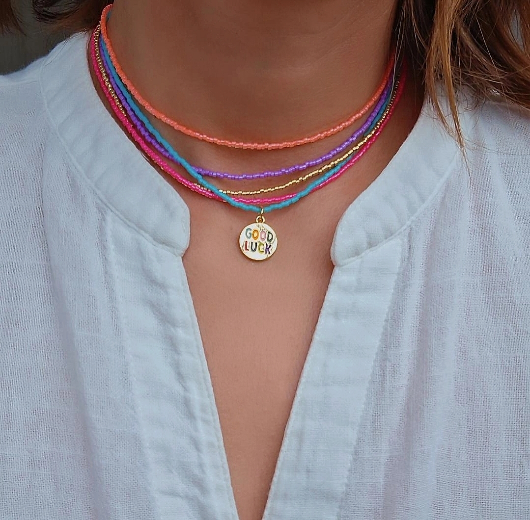 Collar de la suerte multicolor♡