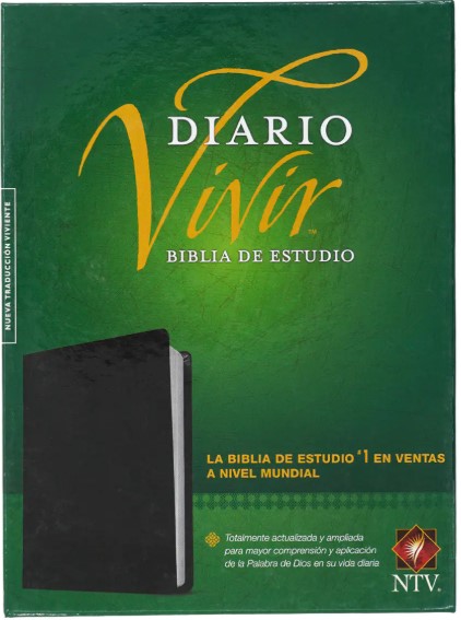 Biblia de Estudio Nueva Traducción viviente Diario Vivir Negro