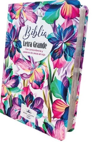 Biblia Reina Valera 1960 · 14x22 cm · Letra 12 pt · Letra grande · Flores