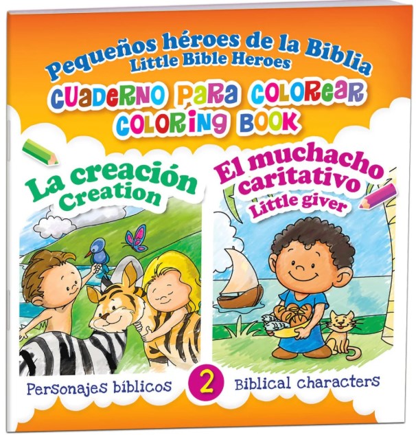 La Creación y el Muchacho Caritativo Cuaderno para Colorear Bilingüe